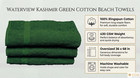 Hotel   Spa Pool Beach Towels 100  Ring Spun Cotton Kashmir Green   Multipack