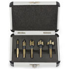 5pc Countersink Tool Bit Set Counter Sink For Steel Metal Wood Plastic Aluminum