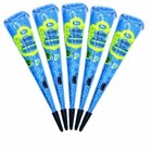 Golecha Blue Henna Mehandi Temporary Tattoo Body Art  Kit  - 12 Cones