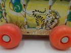 Vintage Fisher Price Happy Hippo 1960s Wooden Pull Toy  151 Makes Sound