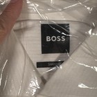 Hugo Boss Shirt Mens 15 White Slim Fit Stripe Tuxedo Dress Long Sleeve