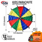 Kids Play Parachute Rainbow Parachute Toy Tent Game For Children Gymnastics C   