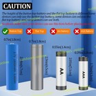 1 2 4 6 Pack 3 7 Volt 18-6-50 Rechargeable Battery Li-ion Button Top 1800mah
