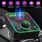 Bluetooth 5 0 Car Wireless Fm Transmitter Adapter Usb Pd Charger Aux Hands-free