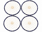 Lot Of 4 Webbed Dream Catcher Craft Dreamcatcher Rings 5  Inch Hoops Navy Blue