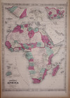 Rare Antique 1869 Map Of Africa By A  J  Johnson