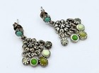 Nwt Barse Sterling Silver   Turquoise Dangle Flower Earrings