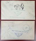Haiti  2 First Flight Covers  To Puerto Rico And Dominican Rep   Signed By Pilot