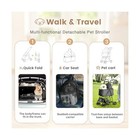 Pet Stroller  4 Wheels Pet Strolling Cart For Medium small Dogs And Cats  Fol   
