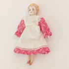 Antique Miniature German Doll  1870s Bisque Dollhouse Doll  3 3 4  