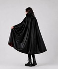 Reversible Vampire Cape  Black Red Stand Collar Cloak  Gothic Masquerade Costume