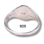 Initial Letter F Signet 925 Sterling Silver Child Baby Woman Pinky Ring Size 3 5