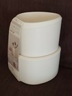New Set Of 2 White Silhouette Stuff Cups 4 4 h Bathroom makeup office Gorgeous 