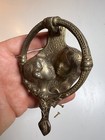 Vintage Brass Door Knocker Romantic Couple Kiss Kissing Design Art Nouveau Style