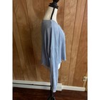 Aeropostale Womens Blue Waffle Knit Henley Long Sleeve Cropped Top Size M