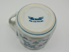 Set Of 3 Blue Danube Coffee Mugs Cups Blue Onion Floral Pattern Tripod Handle