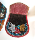 Pair Native American  Iroquois Beaded Moccasins   Bag