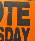 Rare Vintage 1950 s-1960 s Poll Used Vote Tuesday Sign Ad Jfk   Civil Rights Era