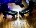 Riedell Black High-top Quad Roller Skates W  Sure-grip Century Plates