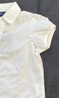 Girl s Nautica  Shirt Size Medium White Button Front Short Sleeve Collar Cotton