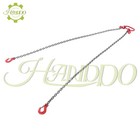 6ft Chain Sling 5 16  Double Leg With Grab Hooks Sling Chain 6600lbs G80 Red