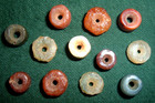  12  Choice Colorful Hand Made Sahara Neolithic Stone Beads 3k-8k Years Africa