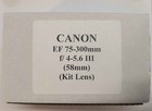 Canon Ef 75-300mm F 4-5 6 Iii Lens Filter Kit With Cap Keeper