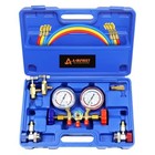 Ac Manifold Gauge Set  3 Way Car Hvac R134a R404a Refrigerant Charging Tool 