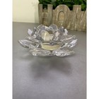 Clear Glass Lotus Flower Tealight Holder Candle Holder Wedding Table Decor