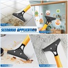 Floor Scraper Heavy Duty With Long Handle  4 Inch Razor Blade Floor Scraper W   