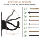 6 Pack Heavy Duty Self Adhesive Curtain Rod Holders No Drill Wall Mount Brackets