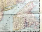 1945 National Geographic Map Northeastern United States Sept Vintage Large
