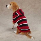 Zack And Zoey Striped Knit Hooded Sweater  Blue Dog Sweater Hoodie  Small Pet