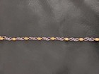 925 Sterling Silver  Vintage Cabochon Cut Fire Opal Tennis Bracelet