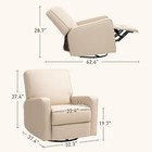 Manual Recliner Chair  Glider Rocking Chair For Living Room  Beige