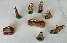 Lot Of 8 Different All Original Vintage Manoil   Barclay Lead Soldiers