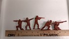 Vintage Communist Red Toy Soldier Bin Toy Header Bag Playset Lot Marx Tim-mee