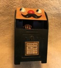 Vintage Wind Up U S Mail Blue Mechanical Coin Bank  Hong Kong  1977