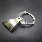 Vtg 1970s Old Style Beaver Tail Pull Tab For Chain Crafts Silver Outside Gold In