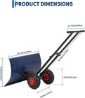 Extra-large Snow Pusher Shovel 29 Inch W  5 Adjustable Blade Positions   Wheels