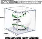 Baseball Display Case 4 Pack  Uv Protected Acrylic Square Baseball Holder  Clear