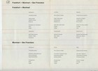 Lufthansa Airline Coach Class Menu 1967 Frankfurt Montreal San Francisco