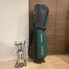 Malbon Undefeated Golf Caddy Bag Green Black Includes 2 Hood Covers Japan 