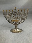 Vintage Godinger Silver   Gold Tone Hanukkah Menorah Tree Of Life Judaica 11   