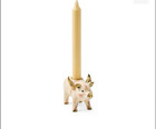 Brand New Mackenzie Childs Rosy Check Flying Pig Candle Holder