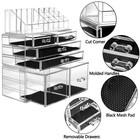 Makeup Organizer 3 Pieces Acrylic Cosmetic Storage Jewelry Display Box  Clear