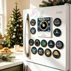 Christmas Magnetic Vinyl Record Player Refrigerator Magnet Set