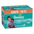 Pampers Baby Clean Wipes Fresh Scent 1200 Count 15 Pop Top Packs Hypoallergenic