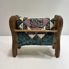 Vtg Mini Tabletop Quilt Rack Heart Wood Cottage Grandma Rustic Country Decor