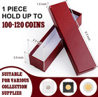 8 Pcs Coin Storage Box 2x2inch Flip Holders Collectors Coin Supplies Holders For